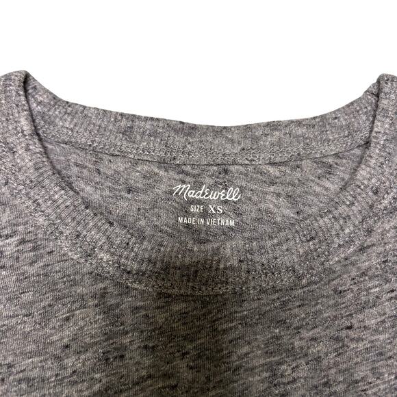 Madewell Whisper Cotton Crewneck Tee Gray XS NWT Soft Lightweight Classic - Picture 7 of 8